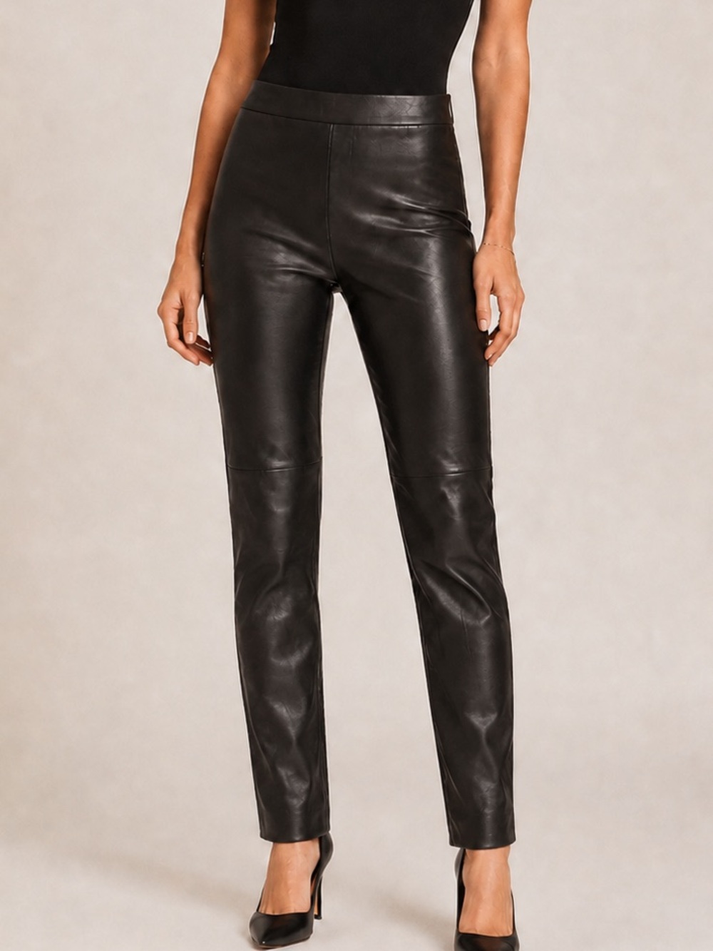 BOSS by Hugo Boss Lamb Leather Pants in Black (Size 8)